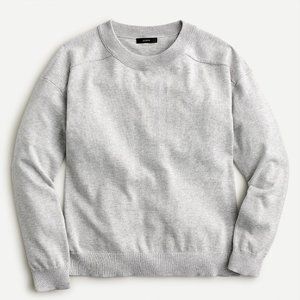 J. Crew Cotton-Cashmere Crewneck Pullover